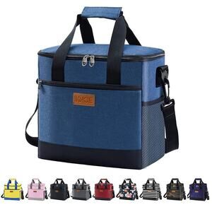 Large Cooler Bag Collapsible 24 Can Insulated Bags Leakproof Lunch Cooler Tote